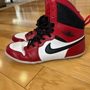 Nike Jordan 1 Skinny GS Black, Red, and White Unisex Sneakers